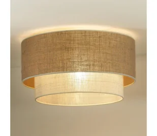 Duolla - Lampa sufitowa YUTE BOHO 1xE27/15W/230V śr. 45 cm brązowa/kremowa - Lampy sufitowe - miniaturka - grafika 1