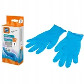 Rękawiczki jednorazowe - Ravi Rękawiczki nitryl bezpudrowe niebieskie 10 szt rozm S) Nitryl10S - miniaturka - grafika 1