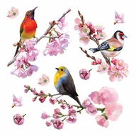 Naklejki na ścianę - Dekoracja samoprzylepna Birds, 30 x 30 cm - miniaturka - grafika 1