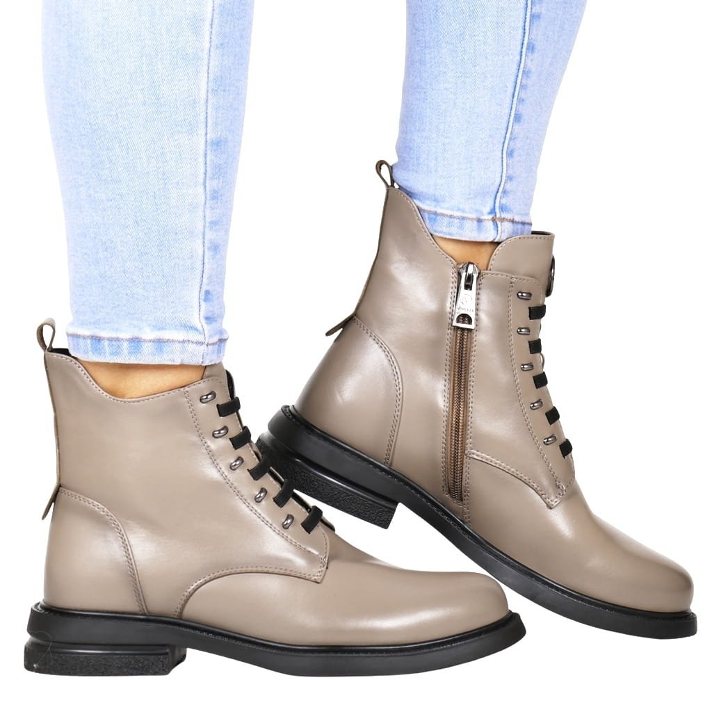 DAMSKIE BOTKI TRZEWIKI VINCEZA 58578 TAUPE BEŻOWE