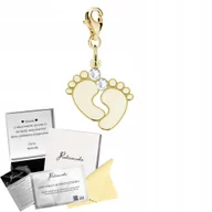 Bransoletki - Charms Złoty STÓPKI DZIECKA Kobieta SREBRO 925 Prezent GRAWER GRATIS - miniaturka - grafika 1