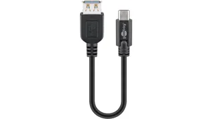 Kabel USB Goobay USB-A - USB-C Czarny (JAB-2902724) - Kable USB - miniaturka - grafika 1