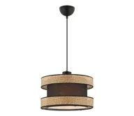 Lampy sufitowe - Lampa wisząca HALO 1xE27/60W/230V brązowa/beżowa - miniaturka - grafika 1