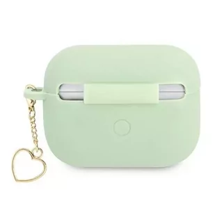 Guess GUAPLSCHSN AirPods Pro cover zielony/green Silicone Charm Heart Collection - Akcesoria do słuchawek - miniaturka - grafika 2
