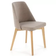 Krzesła - Beżowe kubełkowe krzesło tapicerowane - Puvo 4X - miniaturka - grafika 1