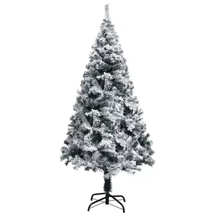 vidaXL vidaXL Sztuczna choinka pokryta śniegiem, zielona, 120 cm, PVC - Choinki - miniaturka - grafika 1