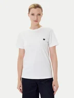 Koszulki i topy damskie - Wrangler T-Shirt Sign Off 112373024 Biały Slim Fit - miniaturka - grafika 1