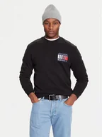 Bluzy męskie - Tommy Jeans Bluza DM0DM22093 Czarny Relaxed Fit - miniaturka - grafika 1