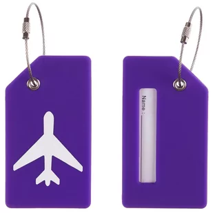 Znacznik na walizkę podróżną silikonowy, fioletowy - Akcesoria podróżnicze - miniaturka - grafika 1