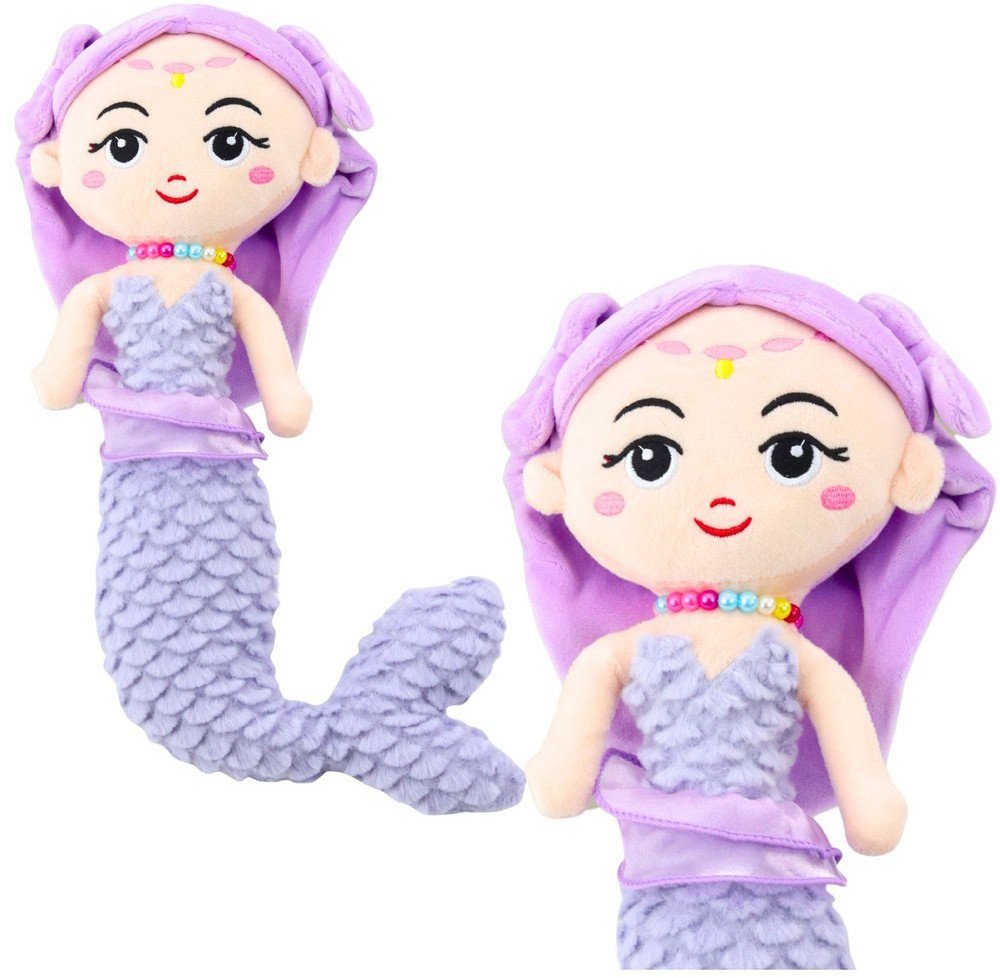 Pluszowa Syrenka z Koralami Przytulanka Fioletowa 32cm LEAN Toys