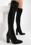 Kozaki damskie - Czarne Kozaki Sharpriper - miniaturka - grafika 1