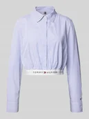 Bluzki damskie - Bluzka koszulowa o kroju regular fit z czystej bawełny ekologicznej - miniaturka - grafika 1