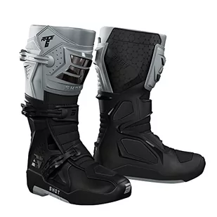 Shot Race 6 Buty motocrossowe (Black/Gray, 42) - Odzież motocyklowa - miniaturka - grafika 1