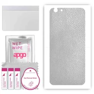 Szkła hartowane na telefon - Folia naklejka skórka strukturalna na TYŁ do Apple iPhone 6 Plus - Skóra Srebrna - apgo SKINS - miniaturka - grafika 1
