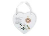 Dyplomy i okładki - TABLICZKA DO ZAWIESZENIA SERCE I KOMUNIA ŚWIĘTA 12cm - miniaturka - grafika 1