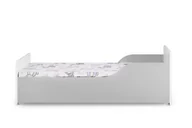 Łóżka - Łóżko biało-szare, Pabis, z materacem, 84x55x164 - miniaturka - grafika 1