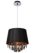 Lampy sufitowe - Lucide Lampa wisząca DOLTI z czarną draperią - miniaturka - grafika 1