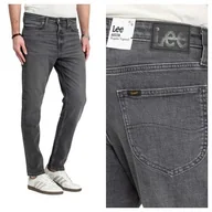 Spodnie męskie - Spodnie Męskie Lee Austin Regular Fit Jeansy W31 L30 Szare Dark Smoke - miniaturka - grafika 1