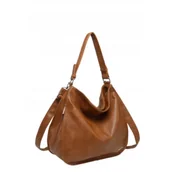 Torebki damskie - Klasyczna Shopperka Torebka Damska Brązowa LUIGISANTO V080 Camel - miniaturka - grafika 1