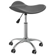 Fotele i krzesła biurowe - vidaXL Krzesło biurowe, szare, obite sztuczną skórą - miniaturka - grafika 1