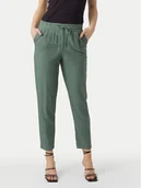 Spodnie damskie - Vero Moda Spodnie materiałowe Jesmilo 10279691 Zielony Regular Fit - miniaturka - grafika 1