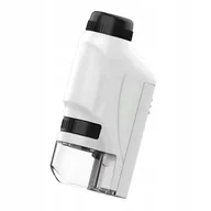 Mikroskopy i lupy - Mikroskop kieszonkowy regulowany BIAŁY 60x - 120x podświetlenie LED - miniaturka - grafika 1