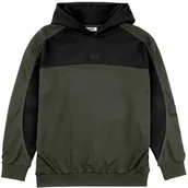 Bluzy męskie - Bluza męska Fila Rivoli oliwkowo-czarna FAM1121 63185 M - miniaturka - grafika 1