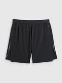 Spodenki męskie - 4F Spodenki do biegania szybkoschnące męskie - czarne XL - miniaturka - grafika 1