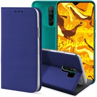 Etui i futerały do telefonów - ETUI Z KLAPKĄ DO XIAOMI REDMI 9 GRANATOWE MAGNETYCZNE ZAMYKANE KABURA CASE - miniaturka - grafika 1