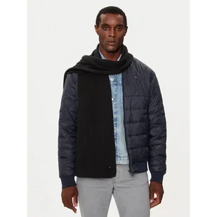 Szalik Tommy Hilfiger Flag AM0AM12847 Czarny - Apaszki i szaliki damskie - miniaturka - grafika 1