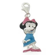 Charmsy - Murrano Charms Zawieszka Koralik Srebrny MYSZKA MINNIE CHS-010 - miniaturka - grafika 1