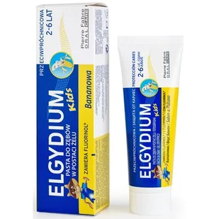 Pierre Fabre Elgydium Kids Pasta do zębów bananowa 2-6 lat 50 ml 7060024 - Pasty do zębów - miniaturka - grafika 1