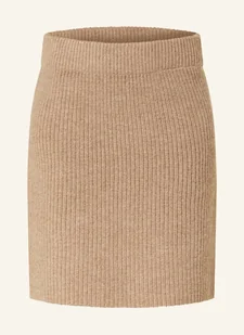 Selected Spódnica Z Dzianiny beige - Spódnice - miniaturka - grafika 1