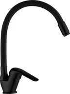 Baterie kuchenne - Bateria Zlewozmywakowa Stojąca Z Elastyczną Wylewką F Elza Bateria Kuchenna Czarna - miniaturka - grafika 1