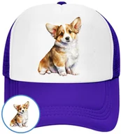 Czapki i chusty sportowe męskie - CZAPKA Z DASZKIEM PSY PIES PIESKI DLA DZIECI SIATKA NIEBIESKA BEJSBOLÓWKA - miniaturka - grafika 1