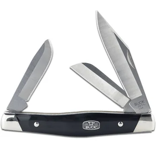 Buck Stockman®, Czarny/Niklowane Srebro BU-0301BKS1 - Scyzoryki - miniaturka - grafika 1