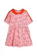 Sukienki i spódniczki dla dziewczynek - Mini Rodini sukienka bawełniana dziecięca kolor różowy mini rozkloszowana - miniaturka - grafika 1