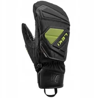 Rękawice narciarskie - LEKI RĘKAWICE WCR C-Tech 3D Mitt black-lemon 9.0 - miniaturka - grafika 1