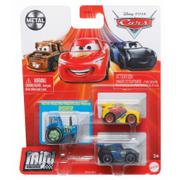 Samochody i pojazdy dla dzieci - Pojazdy Auta 3-pak Wyścigówki i traktor Minis Mattel - miniaturka - grafika 1