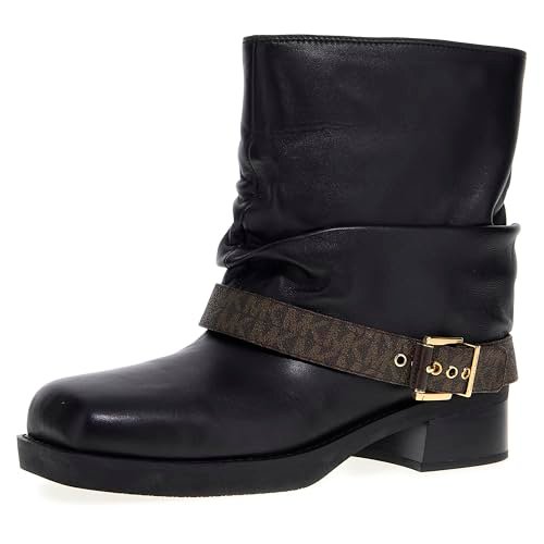 Michael Kors Colby Flat Bootie Botki, Brązowy Blk, 38 EU