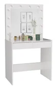Toaletki - Toaletka kosmetyczna z lustrem, Marina, 81x50x150 cm, biały mat - miniaturka - grafika 1