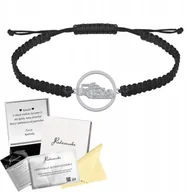 Bransolety męskie - Bransoleta Męska Bolid Formuła 1 Ferrari Srebro 925 Prezent GRAWER GRATIS - miniaturka - grafika 1