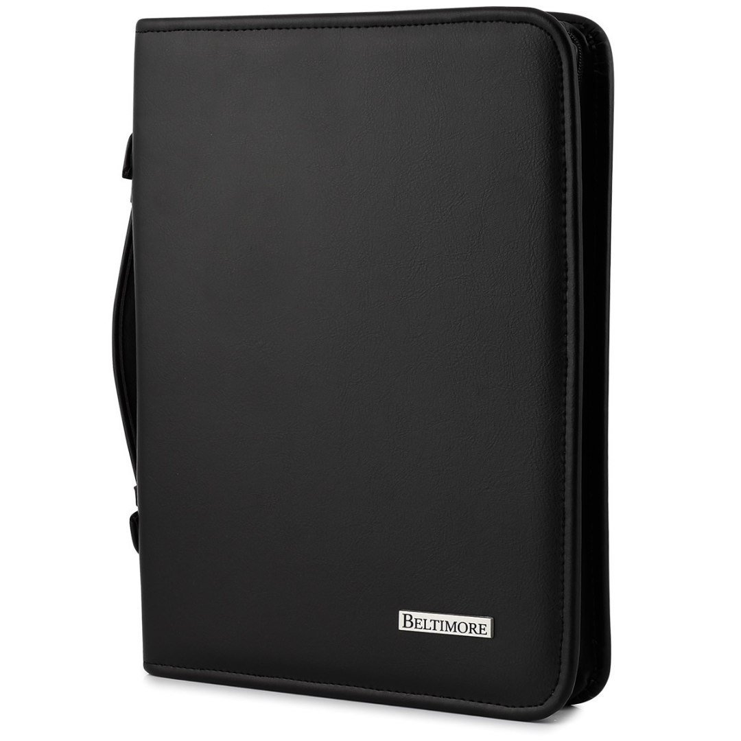 Czarny Beltimore luksusowy męski biwuar aktówka teczka organizer dla handlowca I57 czarny