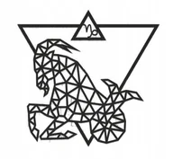 Puzzle - DREWNIANE PUZZLE 3D DEKORACJA ŚCIENNA ZNAK ZODIAKU KOZIOROŻEC DO ZŁOŻENIA - miniaturka - grafika 1