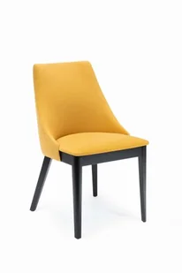 Caro 1 krzesło tapicerowane nogi czarne - Krzesła - miniaturka - grafika 1