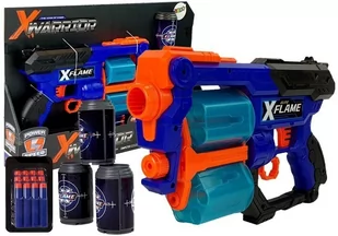 LEANToys Karabin Pistolet Na Piankowe Strzałki Puszki Zasięg 18 m Niebieski - Zabawki militarne - miniaturka - grafika 1