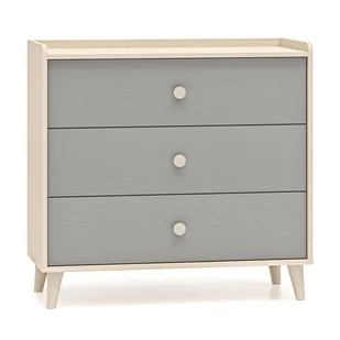 Komoda z szufladami MEVEL 06 Szary, piaskowy beż - Zestawy mebli dla dzieci - miniaturka - grafika 1