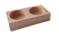 Świeczniki - Świecznik płaski 2-otworowy - miniaturka - grafika 1