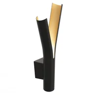 Lampy ścienne - Nowoczesny kinkiet salonowy Ramo 10W tuba czarna złota - miniaturka - grafika 1
