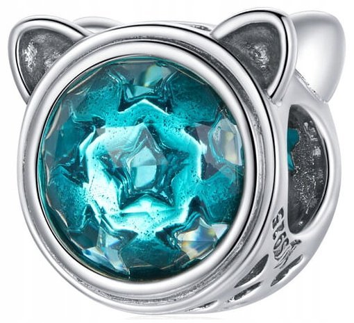 Charms Zawieszka Charms Srebro 925 Charms Kotek